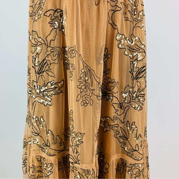 Anthropologie Bloggers Favorite Sequin Tulle Maxi Dress Small - Picture 10 of 14